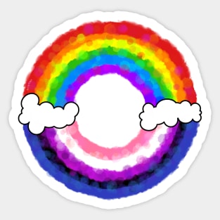 Rainbow genderfluid Sticker